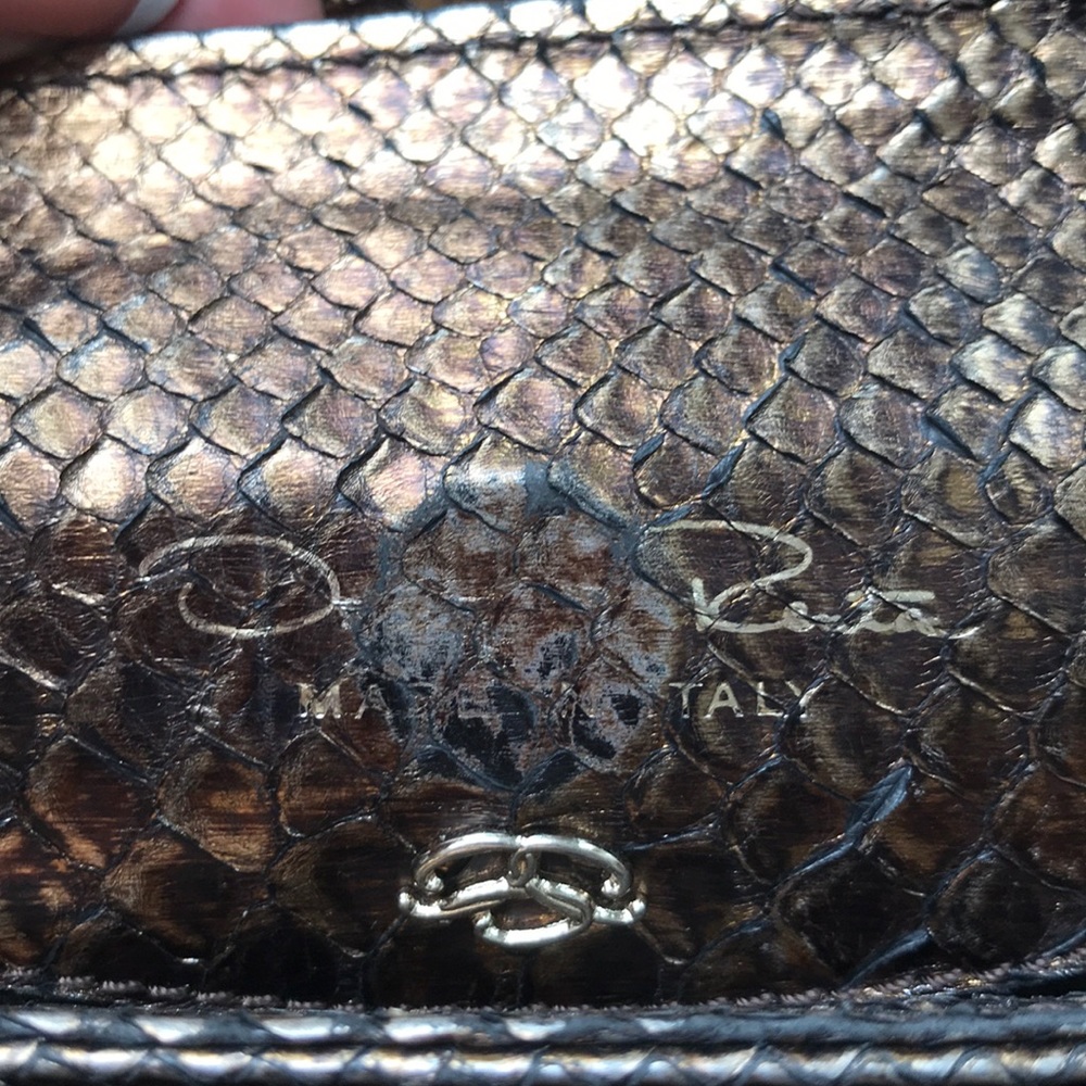 Real metallic python Handbag - Picture 4 of 7